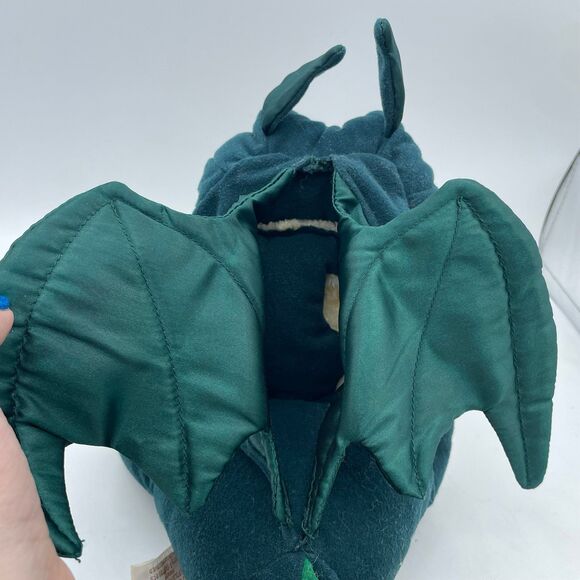 Folkmanis Green Fire Breathing Full Body Dragon Plush Hand Furry Folk Puppet - Picture 6 of 10